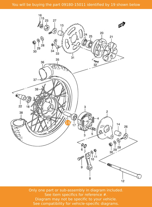 Suzuki Wheel Spacer  (15.3x21.7x63)