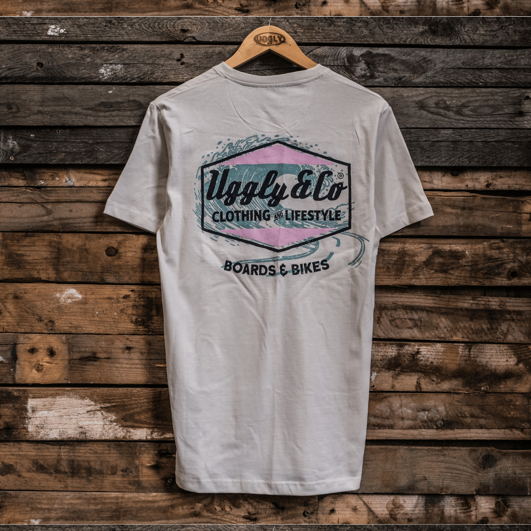 Soft-White Surf Diamond Tee by Uggly & Co