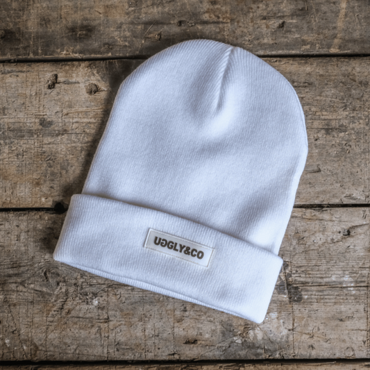 White Beanie by Uggly & Co
