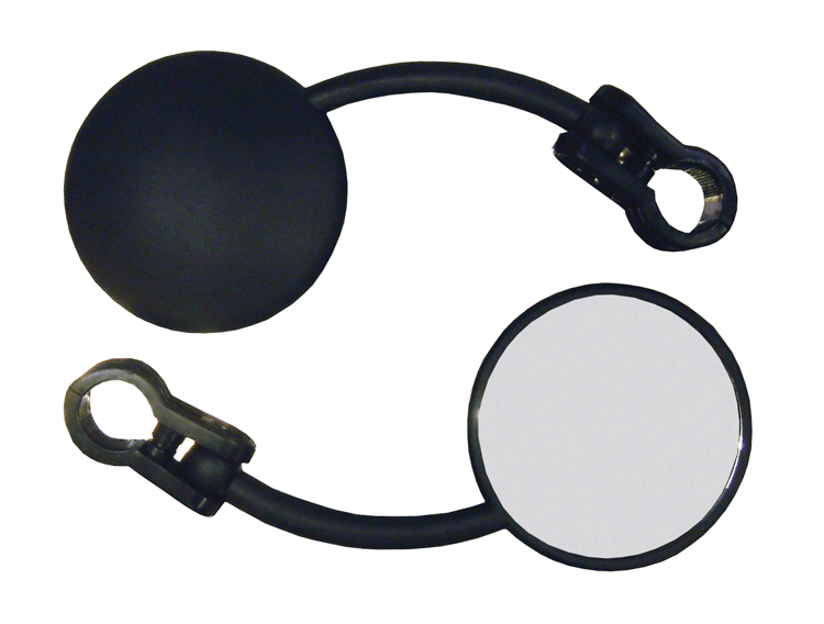 Bike It Right Hand Mini Folding Universal Round Mirror With 7/8in Bar Fitting