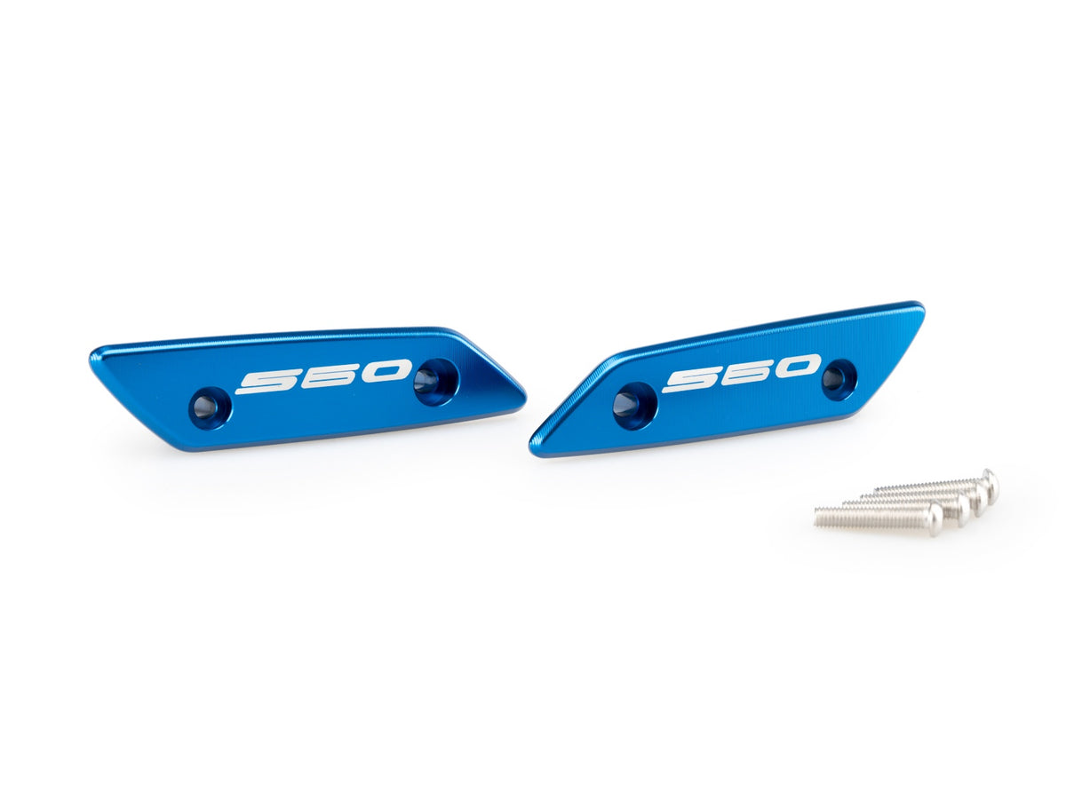 Mirror Screw Caps - Blue